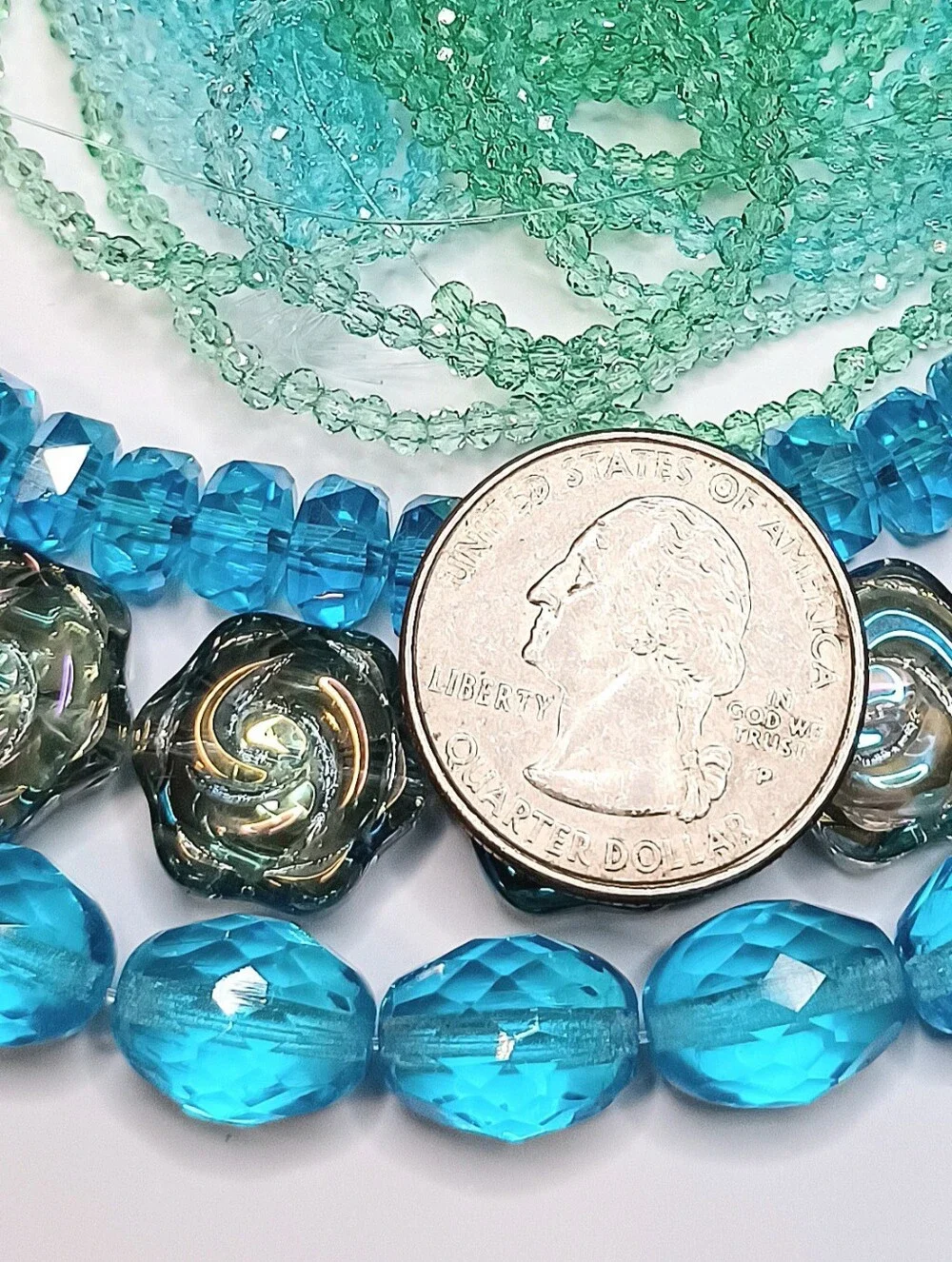 Glass Bead strands for jewelry making - Picture 4 of 5